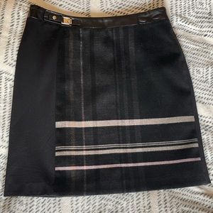 White House Black Market Skirt with Leather (faux) Accents